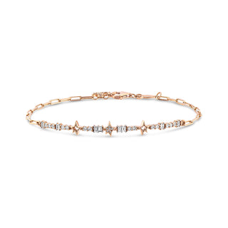 SIRIUS STAR 18K GOLD BAGUETTE DIAMOND BRACELET