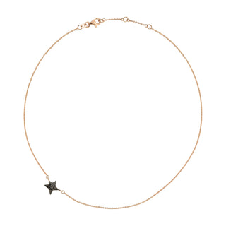 SIRIUS STAR GOLD BLACK DIAMOND SMALL NECKLACE