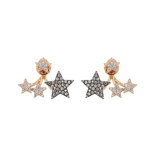 SIRIUS STAR GOLD BROWN DIAMOND EARRINGS
