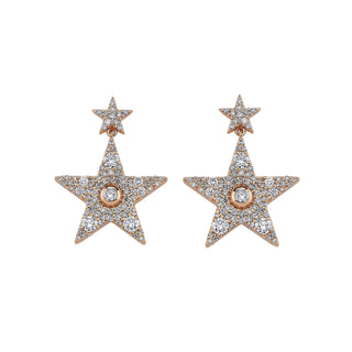 SIRIUS STAR GOLD DIAMOND EARRINGS