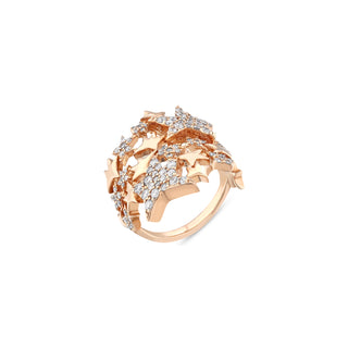 SIRIUS STAR GOLD DIAMOND PINKY RING
