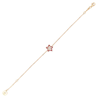 SIRIUS STAR GOLD DIAMOND RUBY SMALL BRACELET