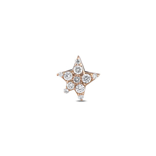 SIRIUS STAR GOLD DIAMOND SINGLE SMALL EARRING