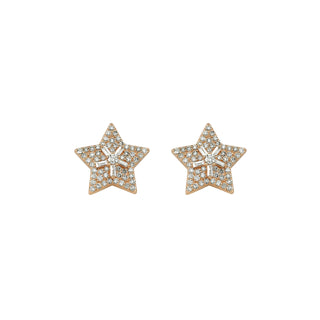 SIRIUS STAR GOLD PAVÊ DIAMOND EARRINGS