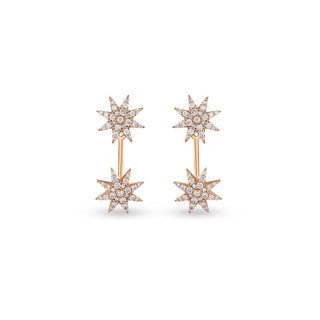 VENUS STAR GOLD DIAMOND EARRINGS