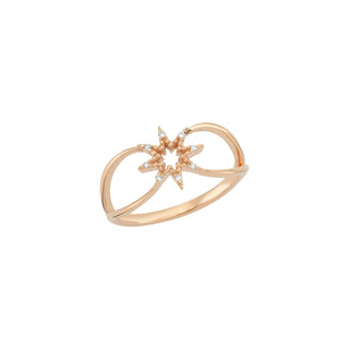 VENUS STAR GOLD DIAMOND PINKY RING