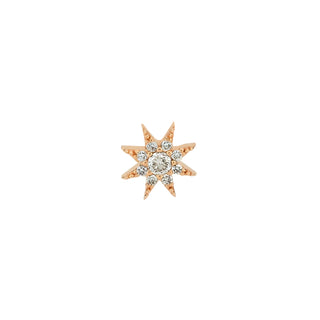 VENUS STAR GOLD DIAMOND SINGLE EARRING
