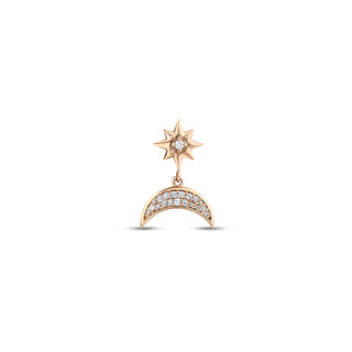 VENUS STAR GOLD DIAMOND SINGLE EARRING