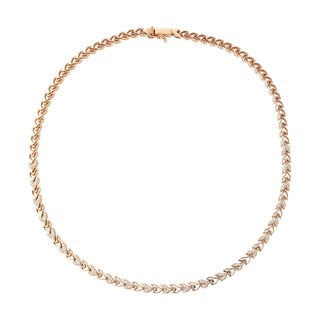 WHEAT GOLD DIAMOND CHOKER NECKLACE