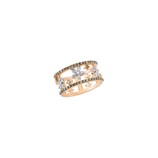 APPLE SEED GOLD BROWN DIAMOND RING