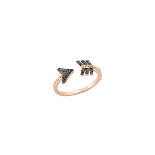 EROS ARROW GOLD BLACK DIAMOND RING