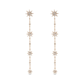 VENUS STAR 18K GOLD DIAMOND EARRINGS