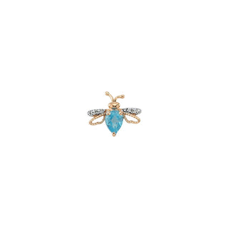 QUEEN BEE GOLD DIAMOND BLUE TOPAZ PIERCING Bee Goddess