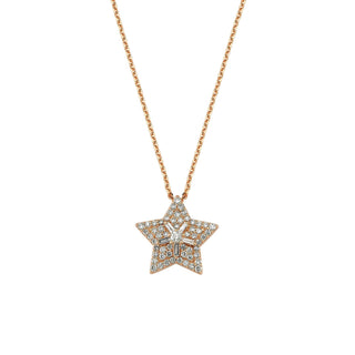 SIRIUS STAR GOLD DIAMOND NECKLACE Bee Goddess